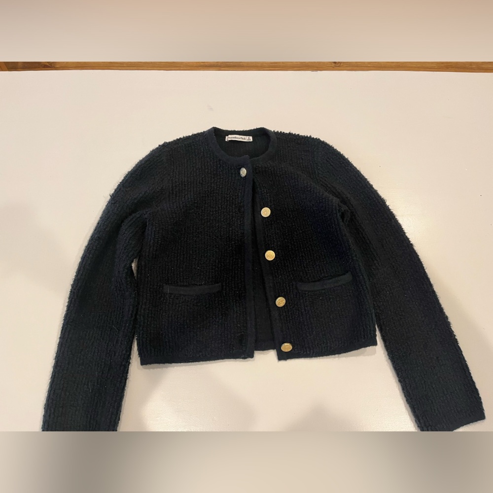 Abercrombie and Fitch black cardigan XS